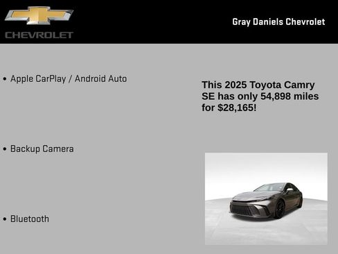 Used 2025 Toyota Camry SE FWD image 7