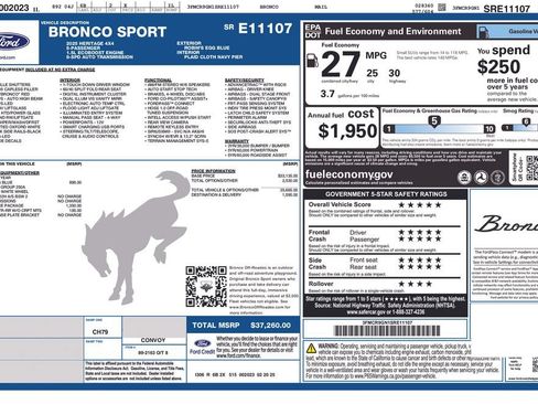 Used 2025 Ford Bronco Sport Heritage w/ Convenience Package AWD/4WD image 5