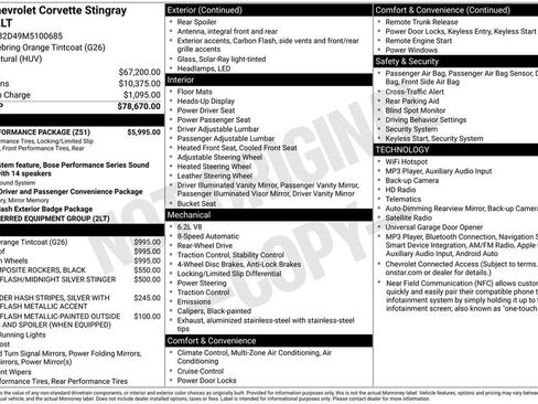 Used 2021 Chevrolet Corvette Stingray Preferred Cpe w/ Z51 Performance Package RWD image 19