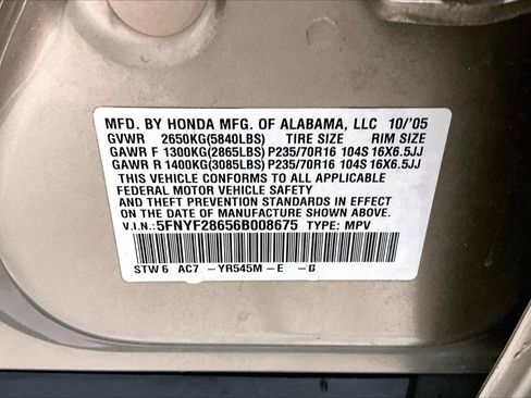 Used 2006 Honda Pilot EX-L image 8