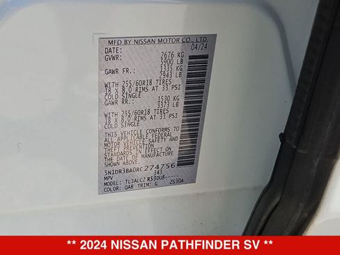 Used 2024 Nissan Pathfinder SV FWD image 33