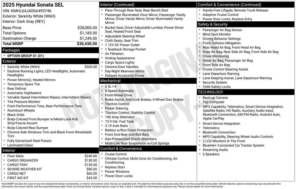 Certified 2025 Hyundai Sonata SEL FWD image 2