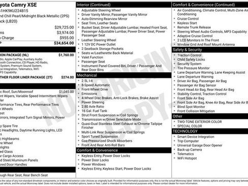 Used 2019 Toyota Camry XSE w/ Navigation Package image 7