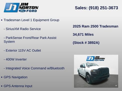 Used 2025 RAM 2500 Tradesman AWD/4WD image 18