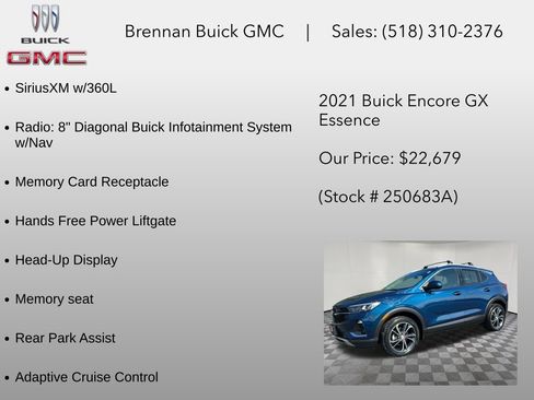 Certified 2021 Buick Encore GX Essence w/ Advanced Technology Package AWD/4WD image 12