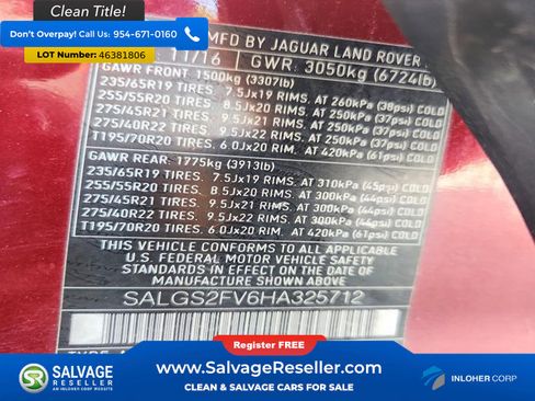 Used 2017 Land Rover Range Rover HSE AWD/4WD image 17