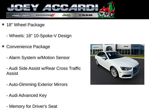 Used 2019 Audi A4 2.0T Premium w/ Convenience Package image 4