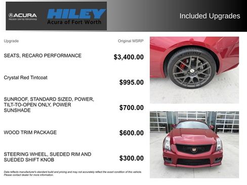 Used 2011 Cadillac CTS V w/ Wood Trim Package RWD image 5