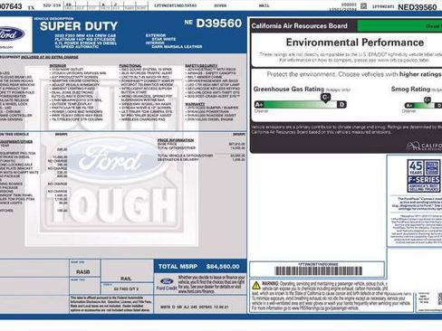 Used 2022 Ford F250 Platinum w/ FX4 Off-Road Package AWD/4WD image 2