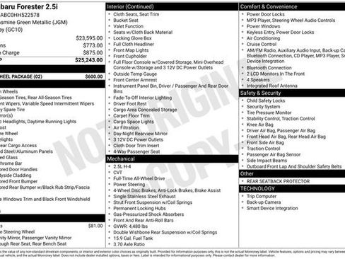 Used 2017 Subaru Forester 2.5i w/ Alloy Wheel Package image 31