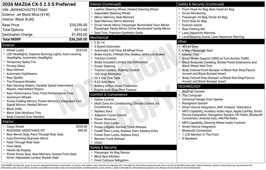 New 2026 MAZDA CX-5 Preferred AWD/4WD image 34