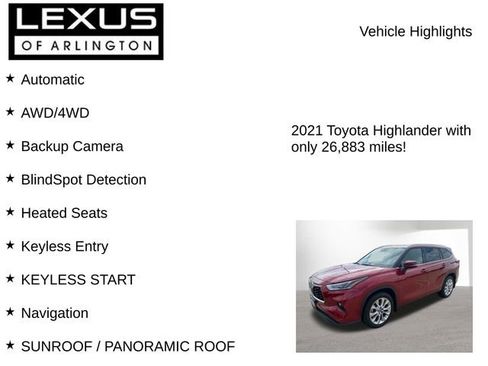 Used 2021 Toyota Highlander Limited AWD/4WD image 8