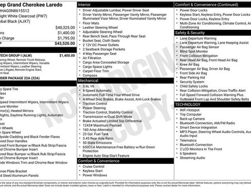 Used 2022 Jeep Grand Cherokee Laredo w/ Luxury Tech Group I AWD/4WD image 10