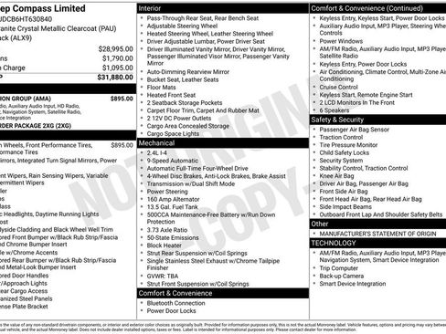 Used 2017 Jeep Compass Limited w/ Navigation Group image 28