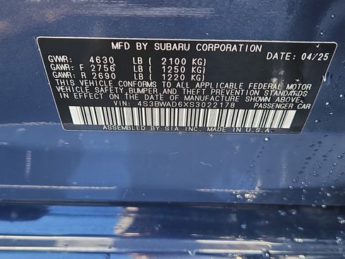 Certified 2025 Subaru Legacy Premium image 7