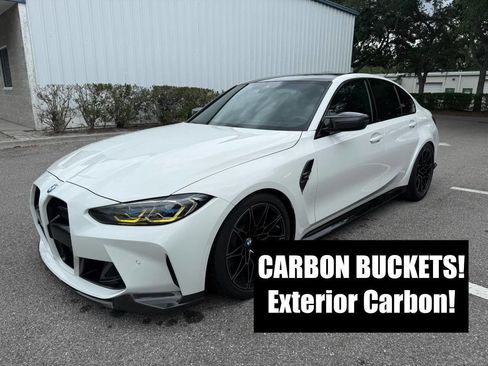 Used 2024 BMW M3 w/ M Carbon Exterior Package RWD image 1