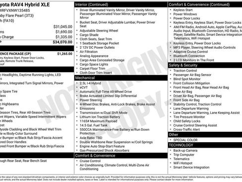 Used 2022 Toyota RAV4 XLE w/ Convenience Package AWD/4WD image 6