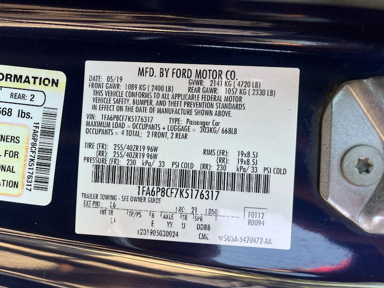 Used 2019 Ford Mustang GT Premium w/ Equipment Group 401A RWD image 7