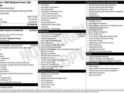 New 2026 RAM 1500 Classic Warlock image 1