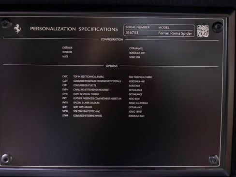 Certified 2025 Ferrari Roma Spider RWD image 59