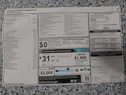 New 2026 BMW 530i w/ Premium Package image 16