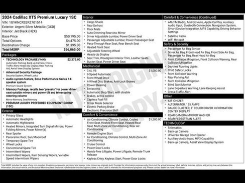 Used 2024 Cadillac XT5 Premium Luxury w/ Technology Package FWD image 10