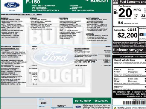 Used 2023 Ford F150 XLT w/ Equipment Group 302A High image 2