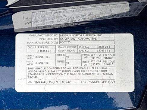 Used 2023 Nissan Maxima SL FWD image 33