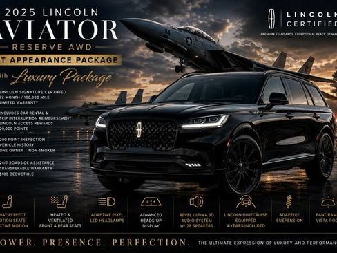 Certified 2025 Lincoln Aviator Reserve w/ Equipment Group 201A AWD/4WD image 3