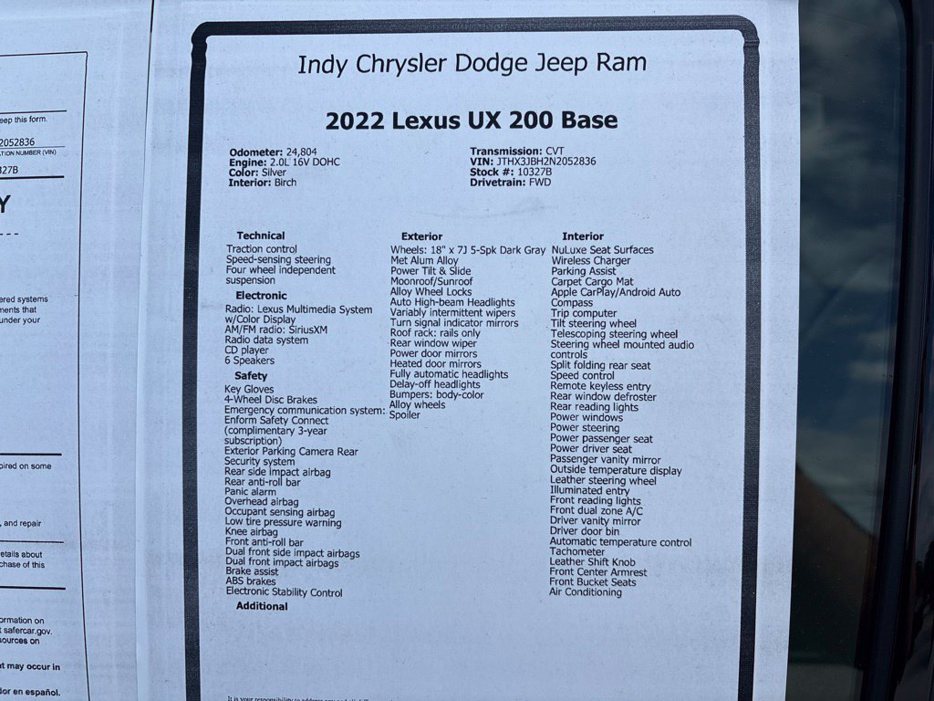 Used 2022 Lexus UX 200 w/ Accessory Package (Z1) FWD image 23