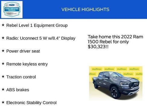 Used 2022 RAM 1500 Rebel w/ Rebel Level 1 Equipment Group AWD/4WD image 18