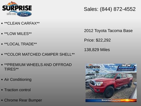 Used 2012 Toyota Tacoma 4x4 Double Cab w/ SR5 Pkg image 6