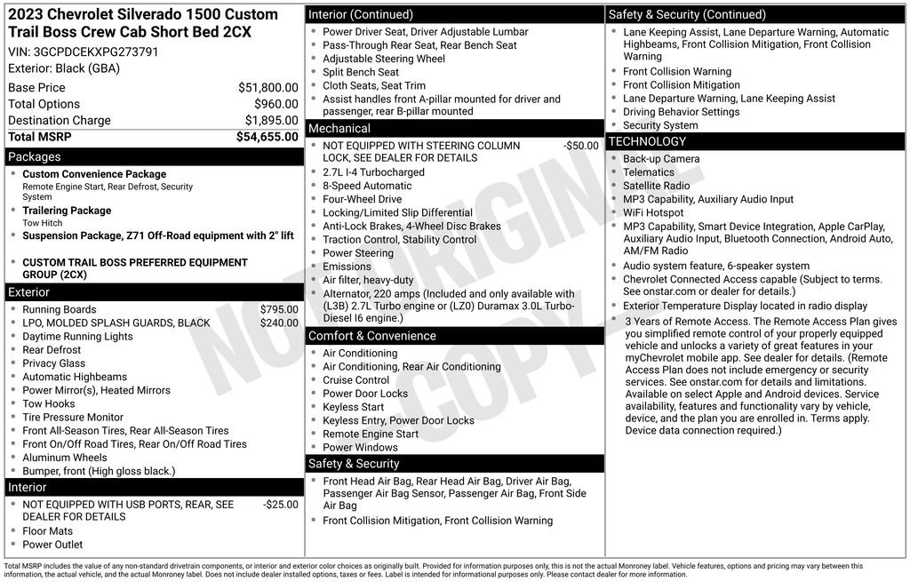 Used 2023 Chevrolet Silverado 1500 Custom Trail Boss AWD/4WD image 27
