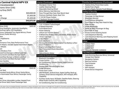 Used 2025 Kia Carnival EX FWD image 27