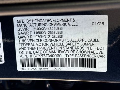 New 2026 Honda Accord Touring image 28