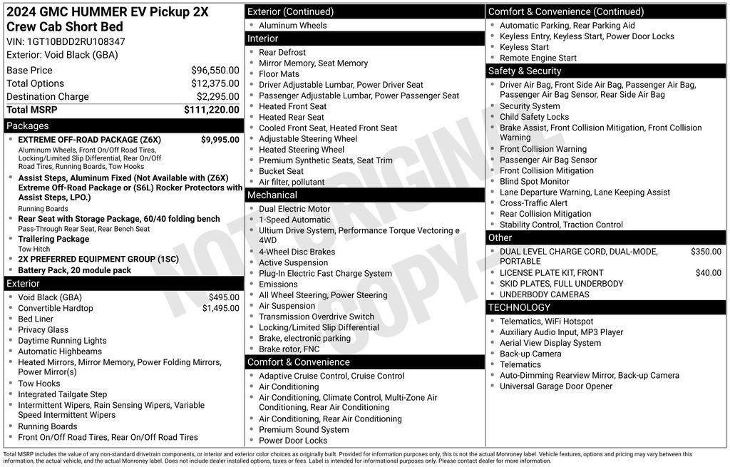New 2024 GMC Hummer EV 2X w/ Extreme Off-Road Package AWD/4WD image 27