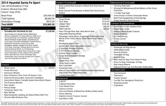 Used 2014 Hyundai Santa Fe Sport w/ Technology Package 04 FWD image 57