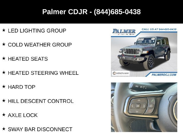 Certified 2025 Jeep Wrangler Unlimited Rubicon w/ Convenience Group AWD/4WD image 12