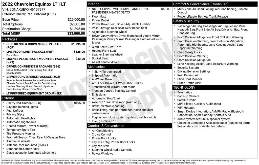 Certified 2022 Chevrolet Equinox LT AWD/4WD image 2