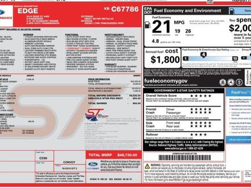 Used 2019 Ford Edge ST w/ Equipment Group 401A AWD/4WD image 2