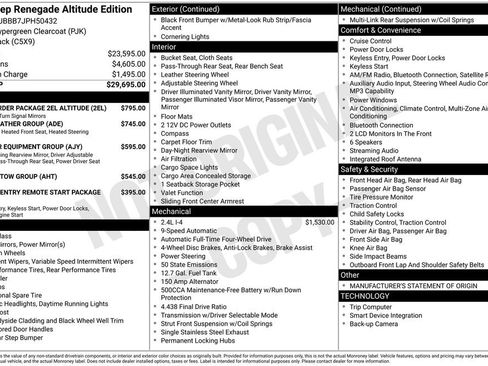 Used 2018 Jeep Renegade Altitude image 8