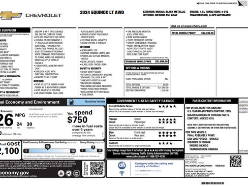 Used 2024 Chevrolet Equinox LT AWD/4WD image 33