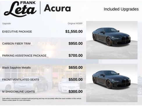 Used 2024 BMW M4 Competition w/ Executive Package RWD image 6