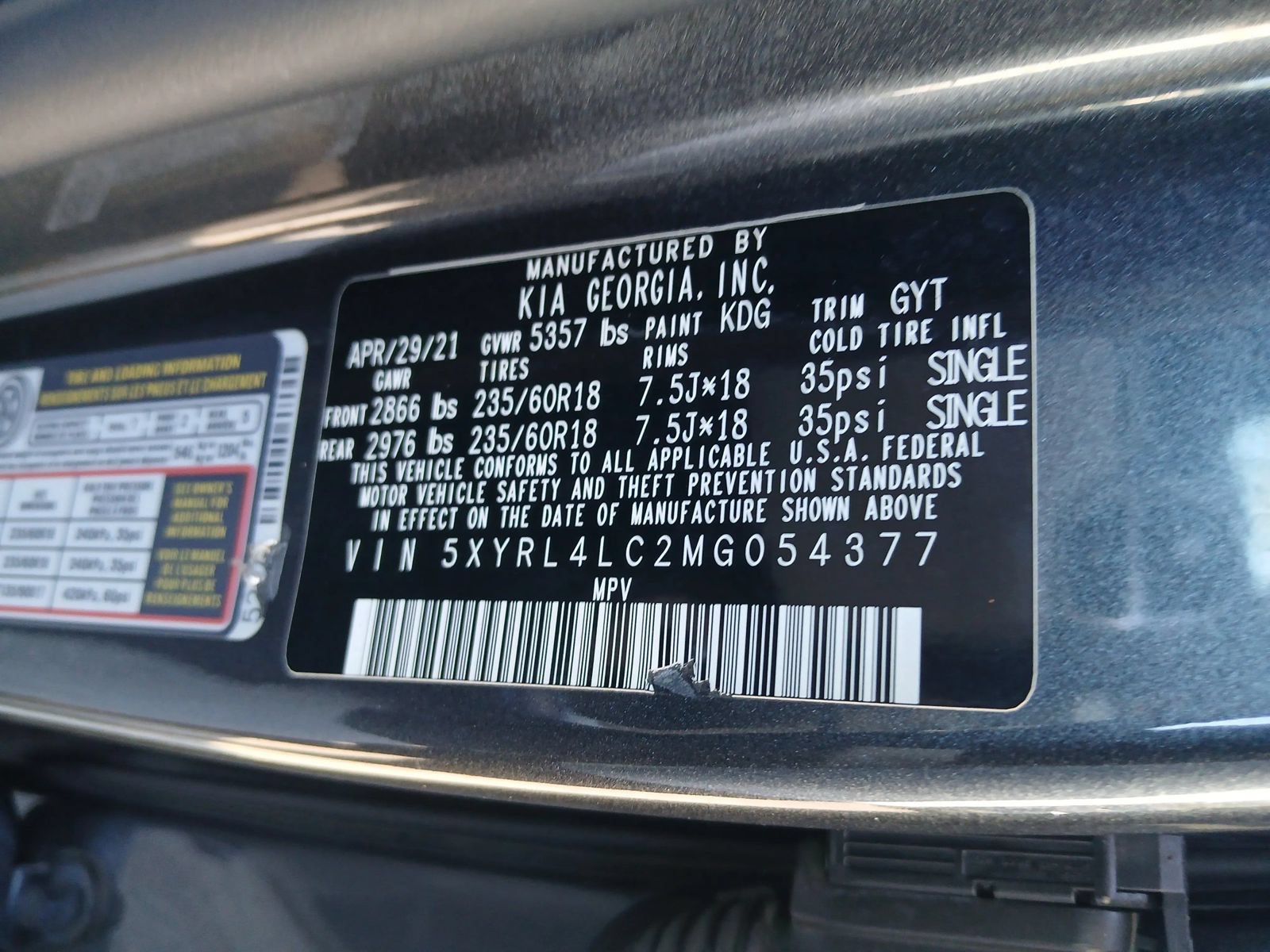 Used 2021 Kia Sorento S w/ Panoramic Sunroof Package FWD image 9