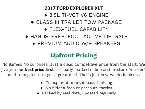 Used 2017 Ford Explorer XLT w/ Equipment Group 201A AWD/4WD image 2