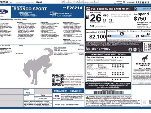 Certified 2024 Ford Bronco Sport Big Bend AWD/4WD image 5