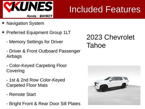 Used 2023 Chevrolet Tahoe LT w/ Luxury Package AWD/4WD image 2