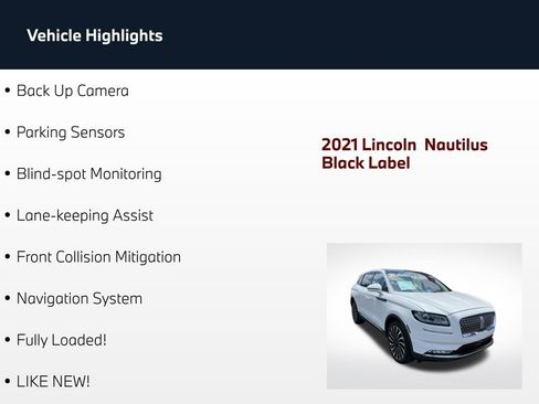 Used 2021 Lincoln Nautilus Black Label w/ Class II Trailer Tow Package AWD/4WD image 4