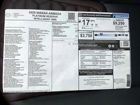 New 2025 Nissan Armada Platinum Reserve image 21