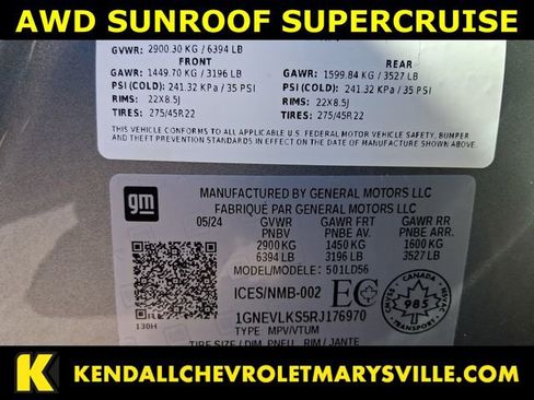 Used 2024 Chevrolet Traverse RS w/ LPO, Floor Liner Package AWD/4WD image 17